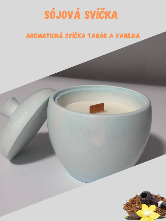 sojova svicka v kerameciskem nadobi